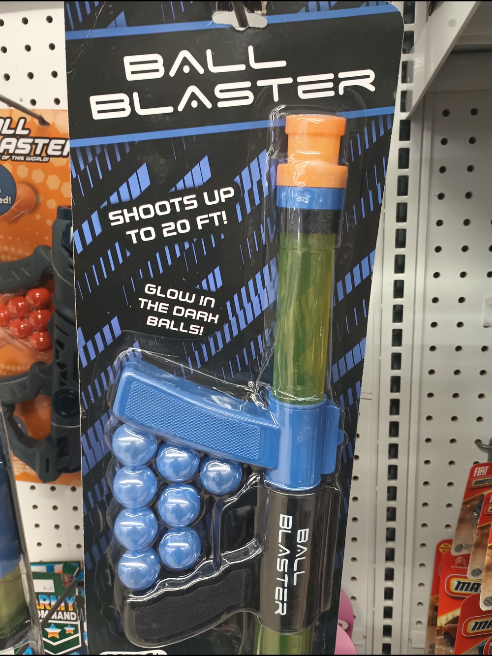 Ball Blaster Toy Shooter - Blue, Black & Orange